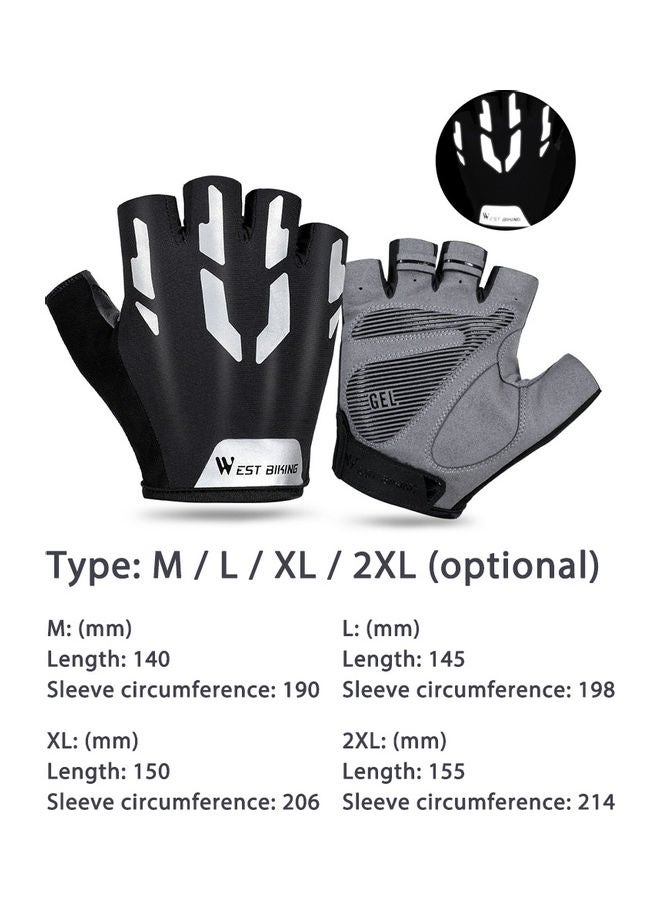 ويست بايكنج قفازات مضادة للانزلاق تغطي نصف الأصابع ومناسبة لركوب الدراجات - Image 4