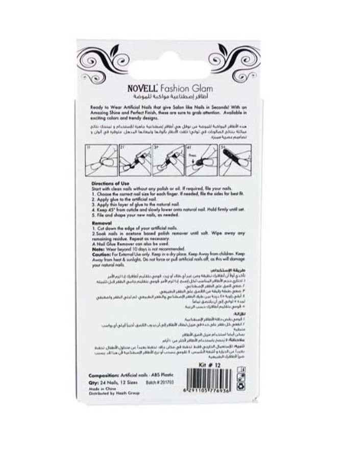 NOVELL Artificial Fashion Nail Kit #12 - Image 2