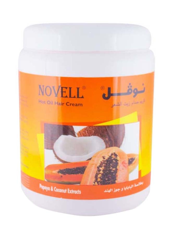 NOVELL Papaya And Coconut Hot Oil Hair Cream White 1000ml