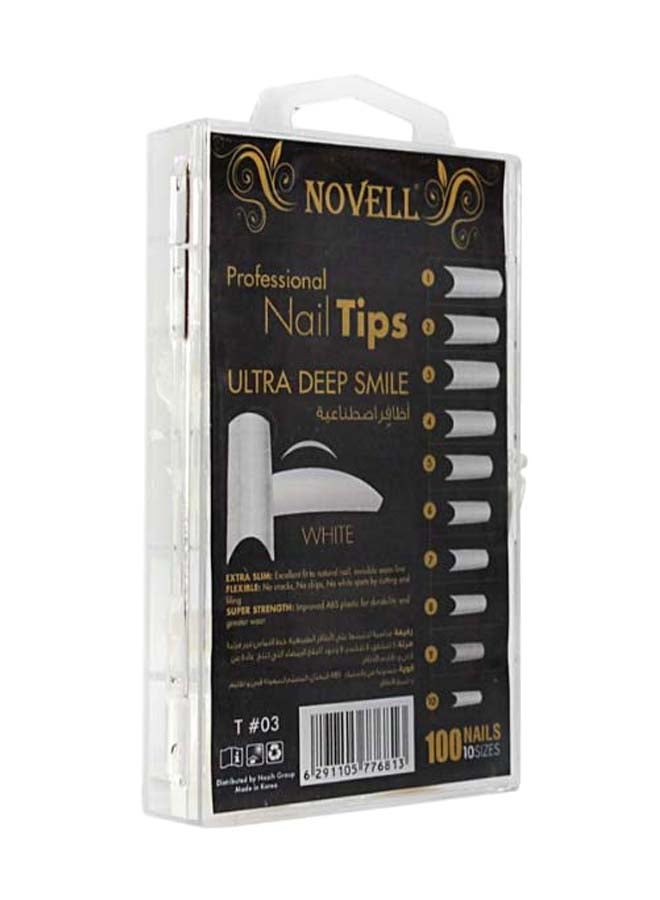 نوفل 100 قطعة من أطراف الأظافر أبيض - Image 2