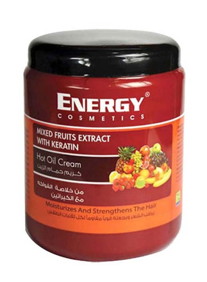 إنيرجي كوزماتيكس كريم الشعر ميكس فروت بالزيت الساخن والكيراتين أحمر 500ملليلتر