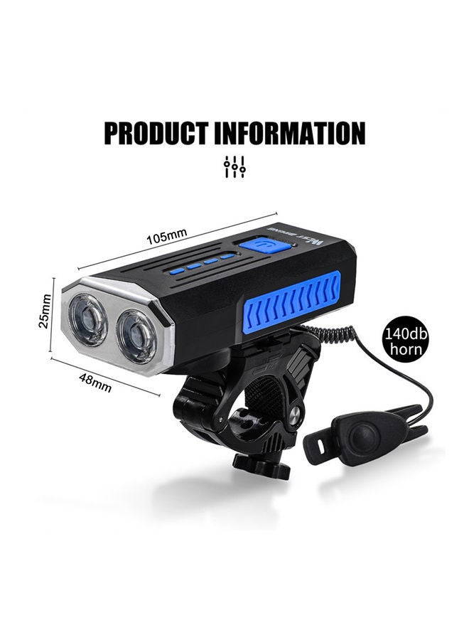 WEST BIKING 360 Rotate Base Rechargeable Bike Light With Horn 20.00*4.10*7.50cm  - Image 3