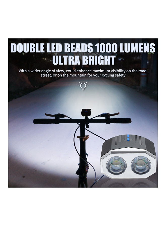 WEST BIKING 360 Rotate Base Rechargeable Bike Light With Horn 20.00*4.10*7.50cm  - Image 5