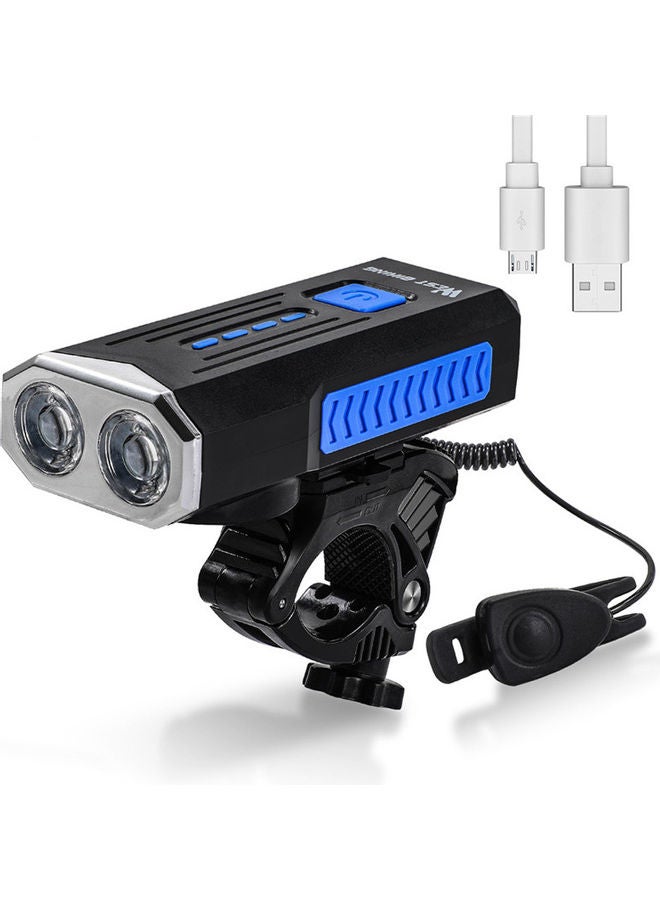 WEST BIKING - 360 Rotate Base Rechargeable Bike Light With Horn 20.00*4.10*7.50cm - Image 1