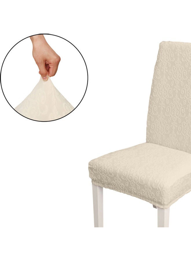 Washable Home Dining Chair Cover Beige  - Image 1
