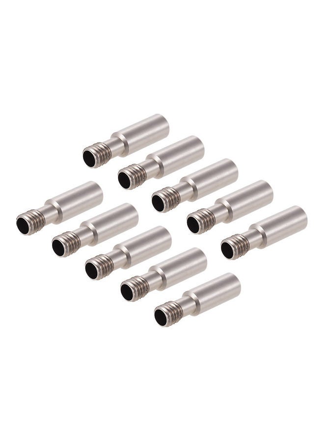 Creality 3D - 10-Piece Set 3D Printer Stainless Steel Heat Break Nozzle Throat Silver - Image 1