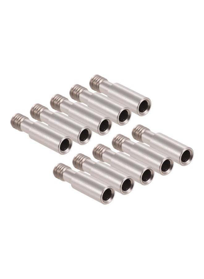 Creality 3D - 10-Piece Set 3D Printer Stainless Steel Heat Break Nozzle Throat Silver - Image 1