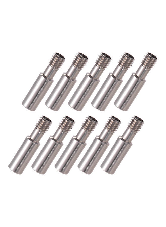 Creality 3D - 10-Piece Set 3D Printer Stainless Steel Heat Break Nozzle Throat Silver - Image 1