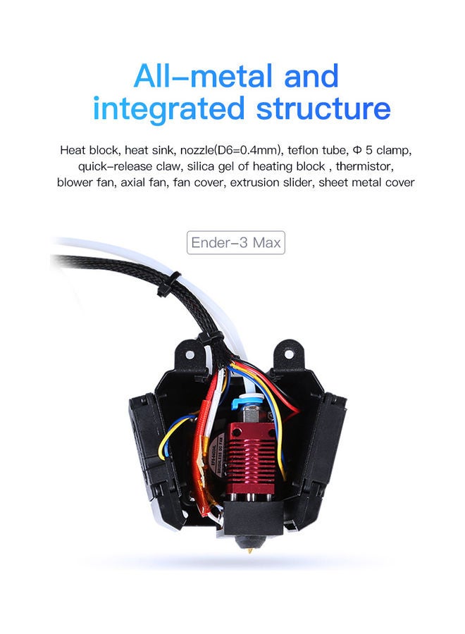 Full Extruder Hotend Kit Set For 3D Printer Black