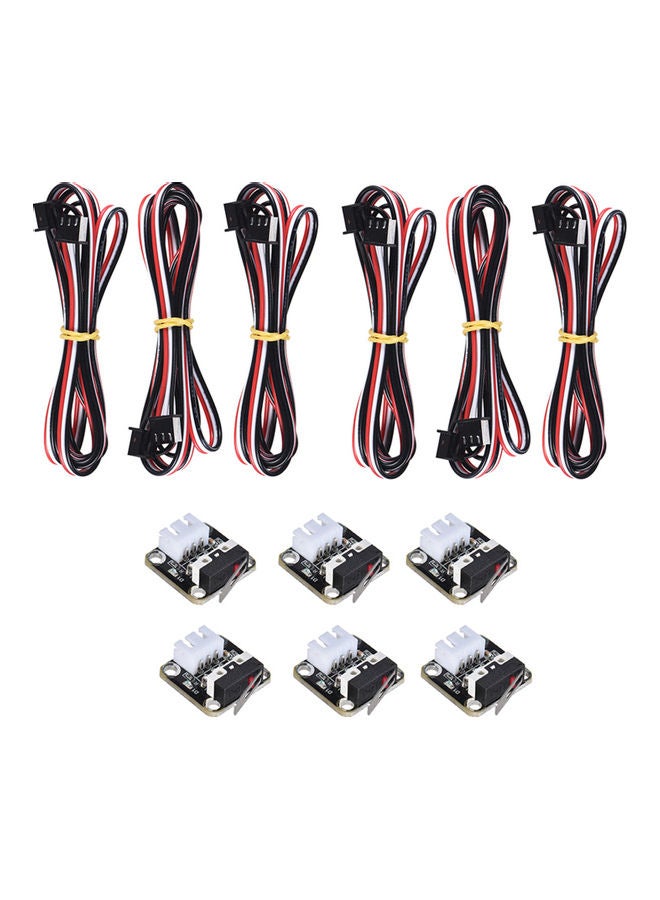 6-Piece Limit Switches Plug Control For 3D Printer Black/White/Red  - Image 1