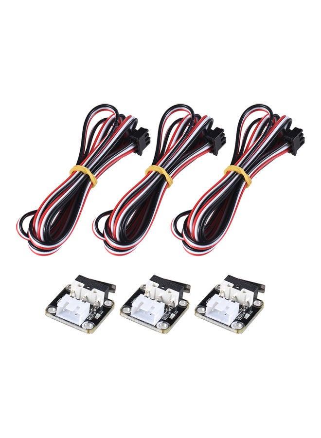 3-Piece Limit Switches Plug Control For 3D Printer Black/White/Red  - Image 1