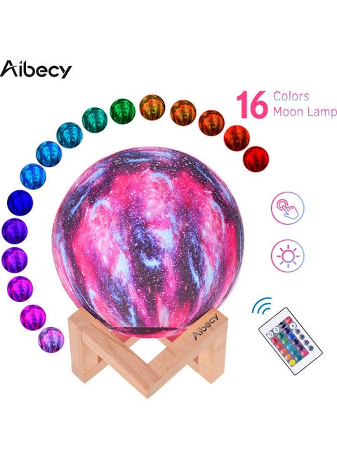 16 Glowing Colors 3D Printed Large Lunar Lamp Multicolour