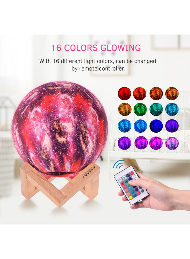 16 Glowing Colors 3D Printed Large Lunar Lamp Multicolour