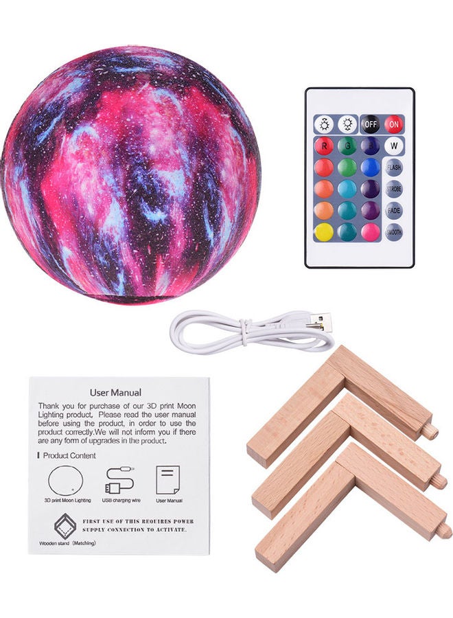 16 Glowing Colors 3D Printed Large Lunar Lamp Multicolour