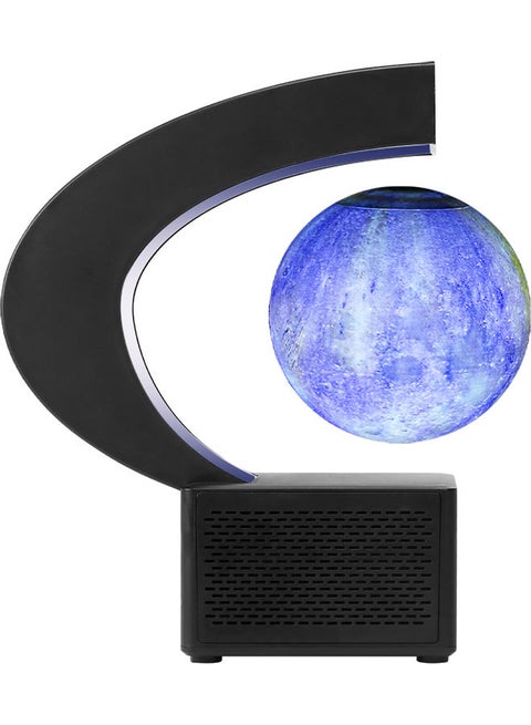 Magnetic Levitating Moon Lamp With Bluetooth Speaker Blue