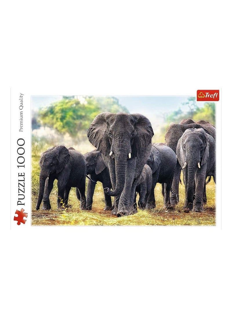تريفل لعبة ألغاز بتصميم فيل إفريقي مكونة من 1000 قطعة 26.89 x 18.9 x 0.08بوصة - Image 2