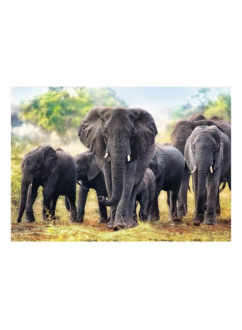 تريفل لعبة ألغاز بتصميم فيل إفريقي مكونة من 1000 قطعة 26.89 x 18.9 x 0.08بوصة - Image 3