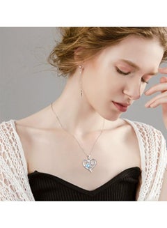 Ladytree 925 Sterling Silver Pendant Necklace With Cubic Zirconia 