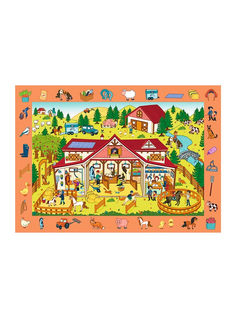 Trefl - 70-Piece Observation Visit The Stud Farm Jigsaw Puzzle Set 33 x 0.5 x 22.5cm - Image 1
