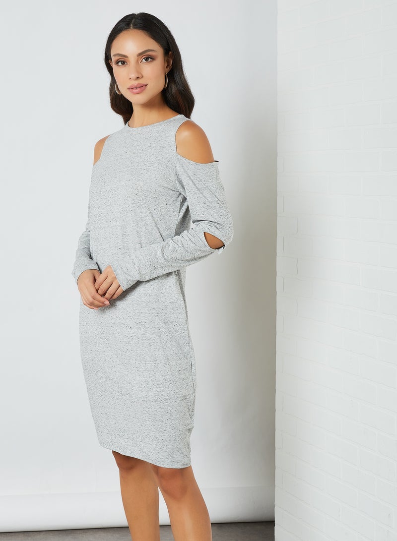 Aila Fashionable Casual Mini Dress Grey  - Image 1