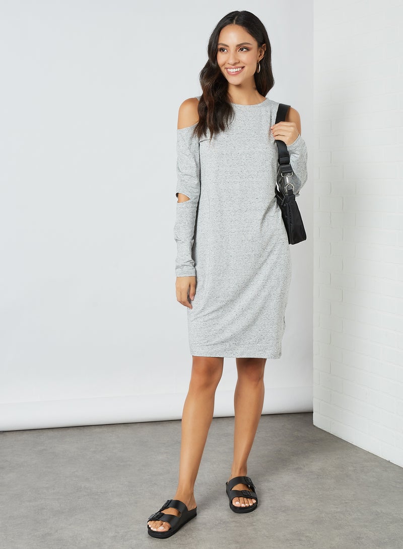 Aila Fashionable Casual Mini Dress Grey  - Image 2