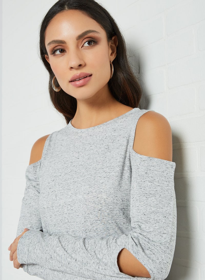 Aila Fashionable Casual Mini Dress Grey  - Image 4