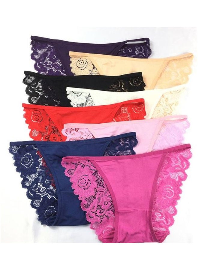 5 Pieces Pack Womens Solid Lingerie Panties Briefs Multicolour  - Image 2
