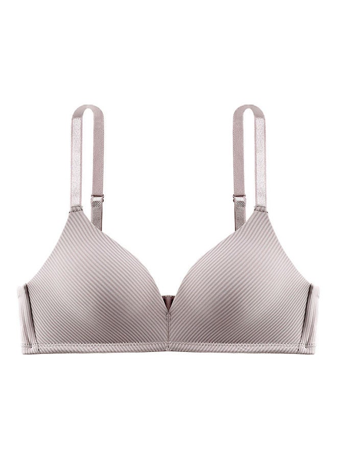 Striped Detail Seamless Bralette Grey 