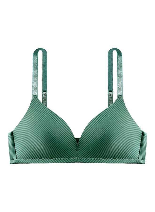Striped Detail Seamless Bralette Green 