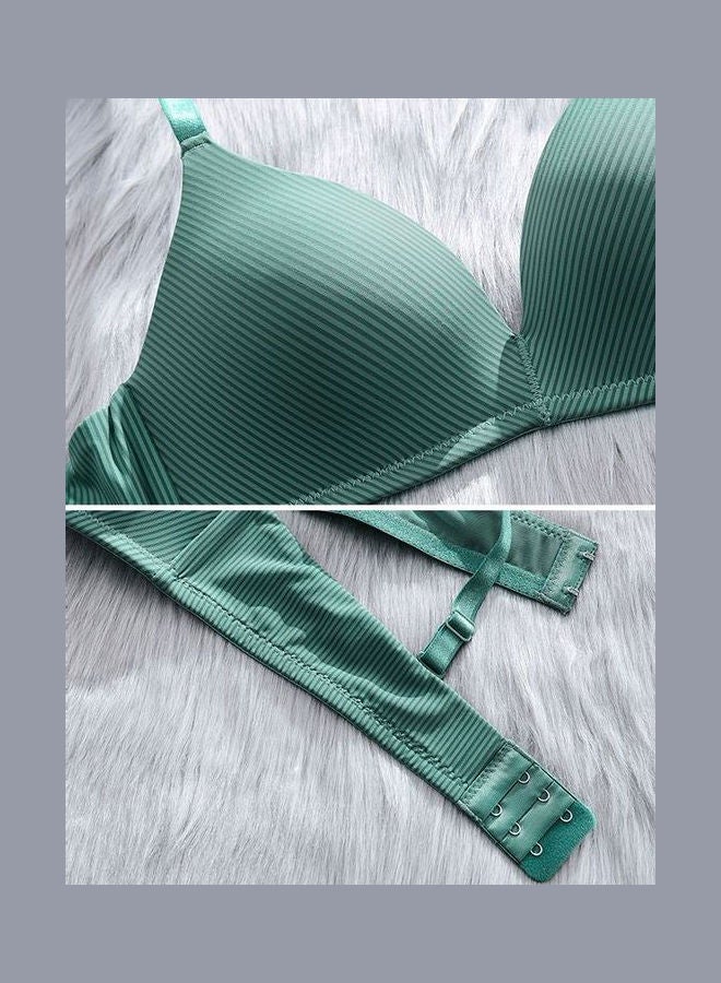 Striped Detail Seamless Bralette Green  - Image 2