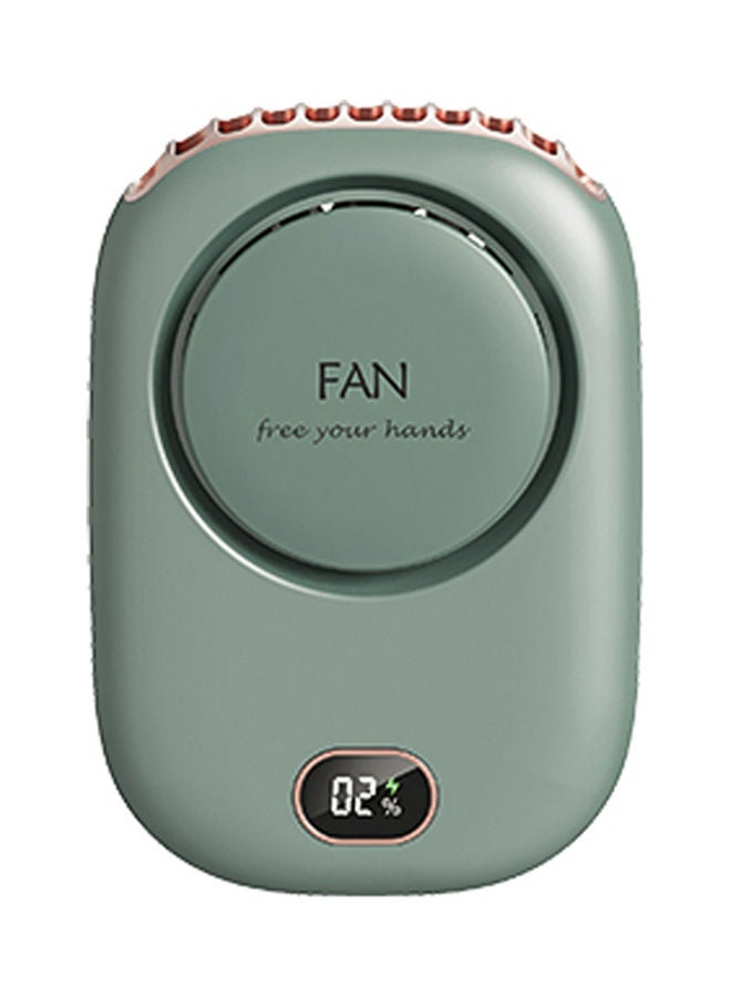 Generic 3-Speed Hand Free Mini Necklace Fan H39421GR-su Green  - Image 1