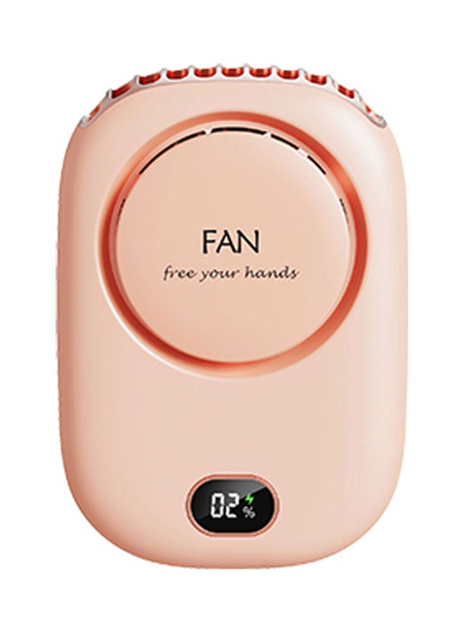 3-Speed Hand Free Mini Necklace Fan H39421P-su Pink