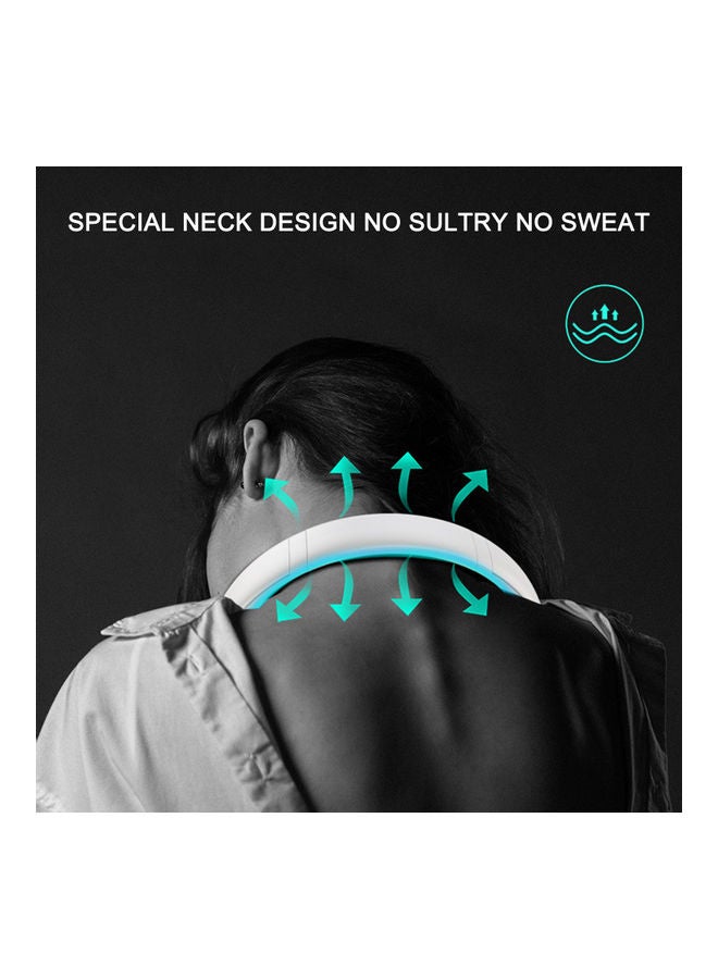 مروحة تعلق على الرقبة بدون شفرات مزودة بثلاث سرعات H39812W-su أبيض - Image 4