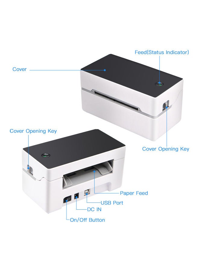 Thermal Label Printer Black/White  - Image 4