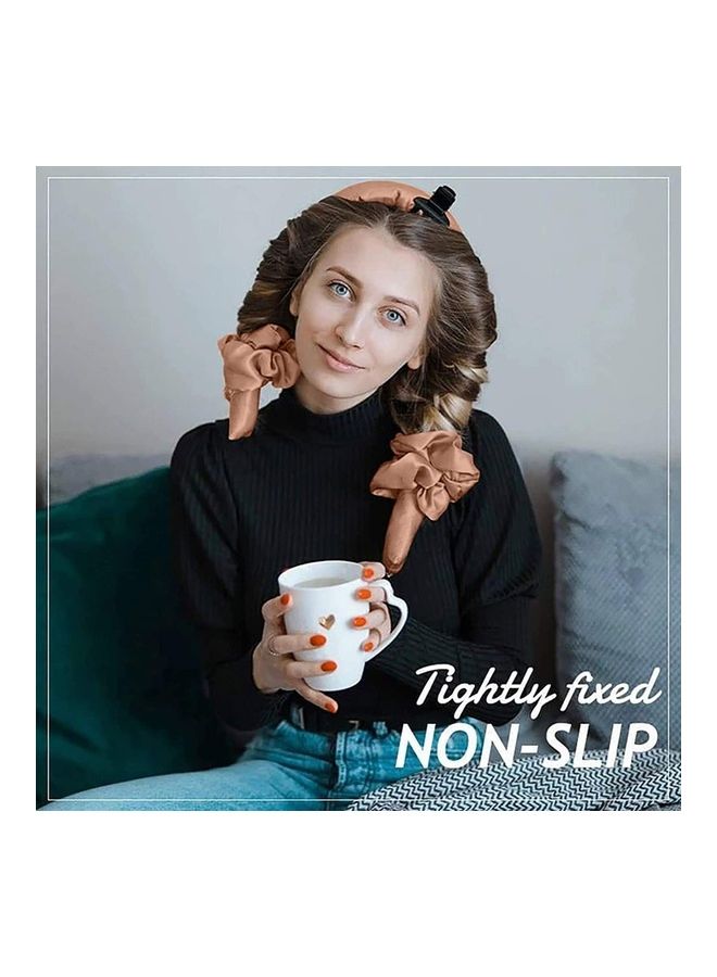 XiuWoo Sponge Heatless Curl Hair Ribbon Set Brown - Image 2