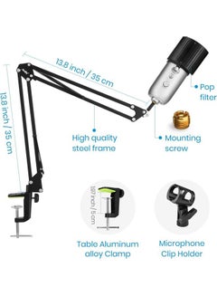 XiuWoo Microphone Arm Suspension Stand with Pop filter  - Image 2