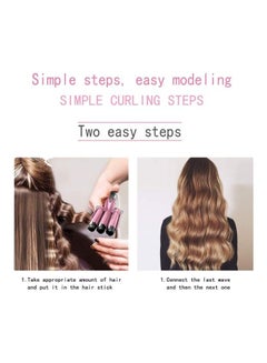 XiuWoo 3 Barrel Hair Curler Pink/Black  - Image 3