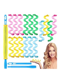 XiuWoo 14-Piece Spiral Styling Hair Curler Kit Multicolour  - Image 1