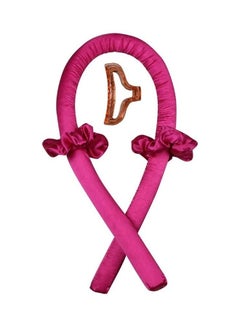XiuWoo Sponge Heatless Curling Rod Headband Red  - Image 2