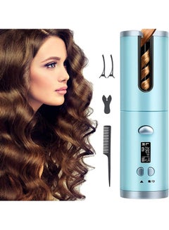 XiuWoo Cordless Hair Curler With Accessories Blue  - Image 1