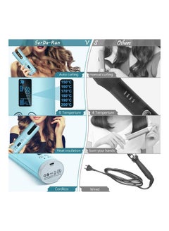 XiuWoo Cordless Hair Curler With Accessories Blue  - Image 3