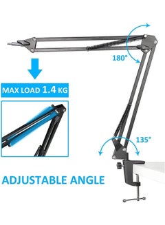 XiuWoo Adjustable Mini Boom Arm Stand with Pop Filter  - Image 4