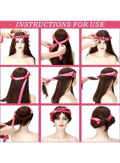 XiuWoo 2-Piece Heatless Curlers Black/Pink  - Image 3
