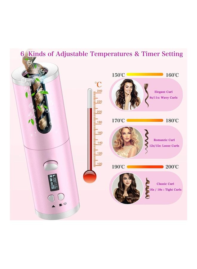 XiuWoo Automatic Hair Curler Set Pink/Black - Image 4