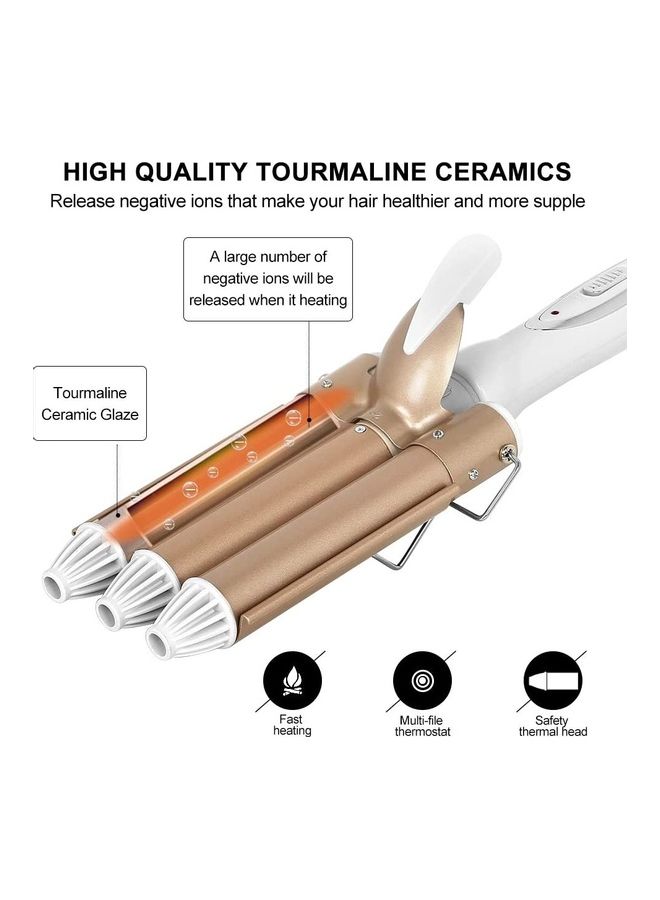 XiuWoo Automatic Hair Curler Gold/White - Image 3