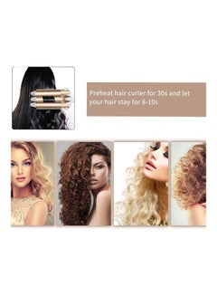 XiuWoo 3-Barrel Hair Curler Gold/White  - Image 2