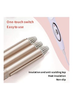 XiuWoo 3-Barrel Hair Curler Gold/White  - Image 5
