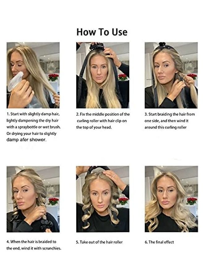 XiuWoo Heatless Curlers For Long Hair Blue - Image 2