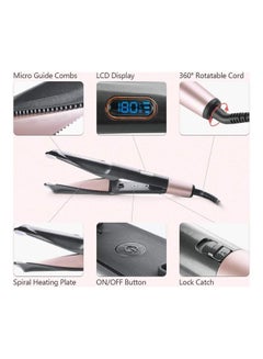 XiuWoo 2-In-1 Hair Curler Set Black/Pink  - Image 2