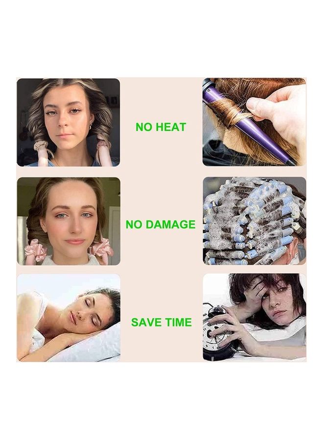 XiuWoo Sponge Heatless Curl Hair Ribbon Set Multicolour - Image 5